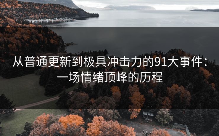 从普通更新到极具冲击力的91大事件：一场情绪顶峰的历程